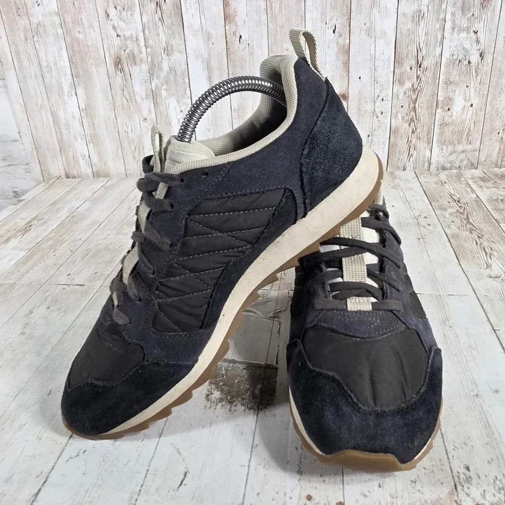 Merrell‎ Alpine Sneaker Womens 9.5 Black Suede Quilted Retro Outdoor J004804